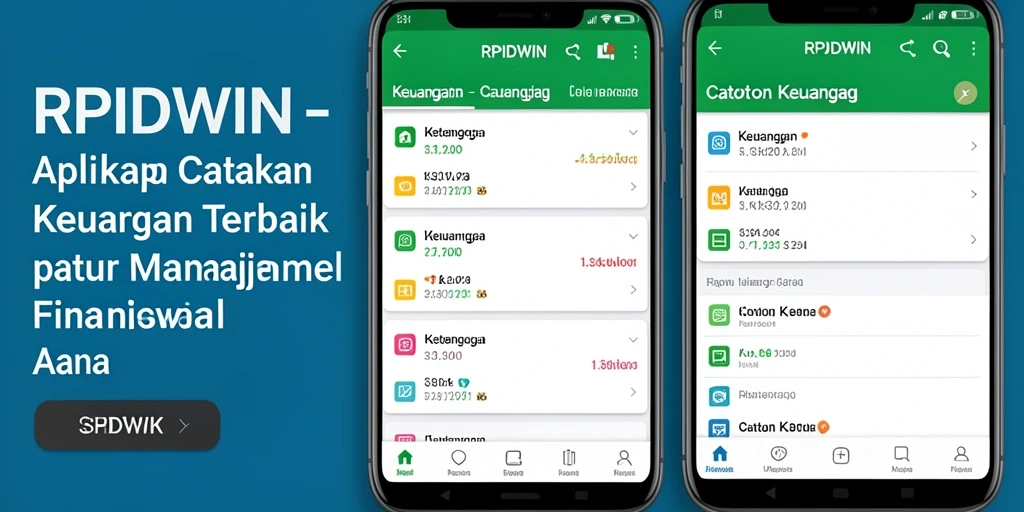 Antarmuka RPIDWIN menampilkan fitur Catatan Keuangan yang intuitif.