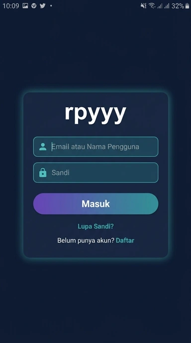 Tampilan halaman login rpyyy